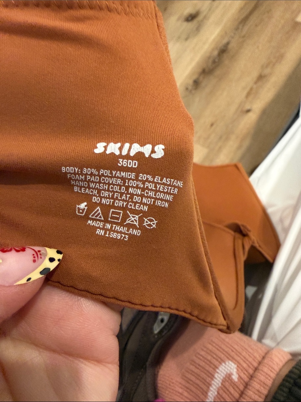 SKIMS Molded T-Shirt Bra in Rust - Picture 2 of 4